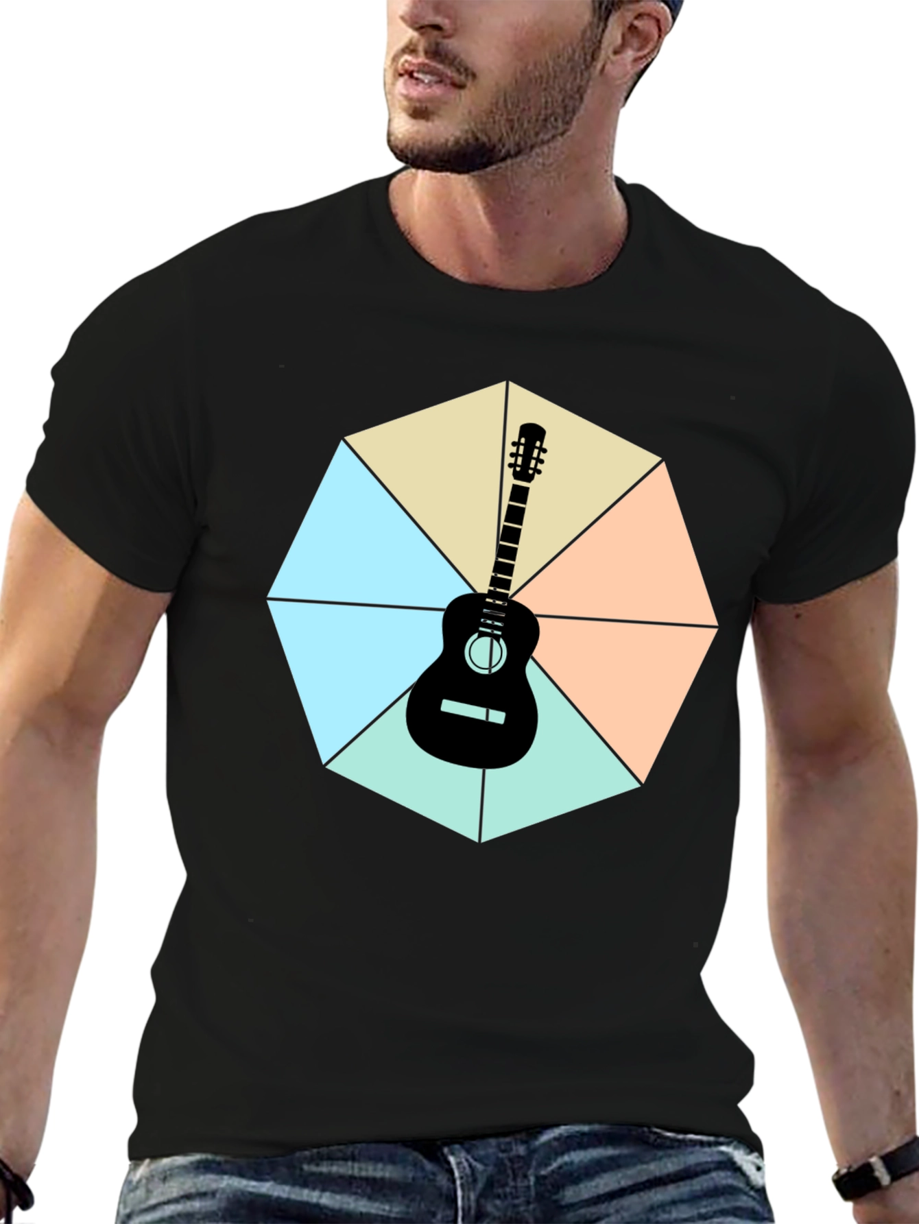 Guitar Geometric Graphic Tee