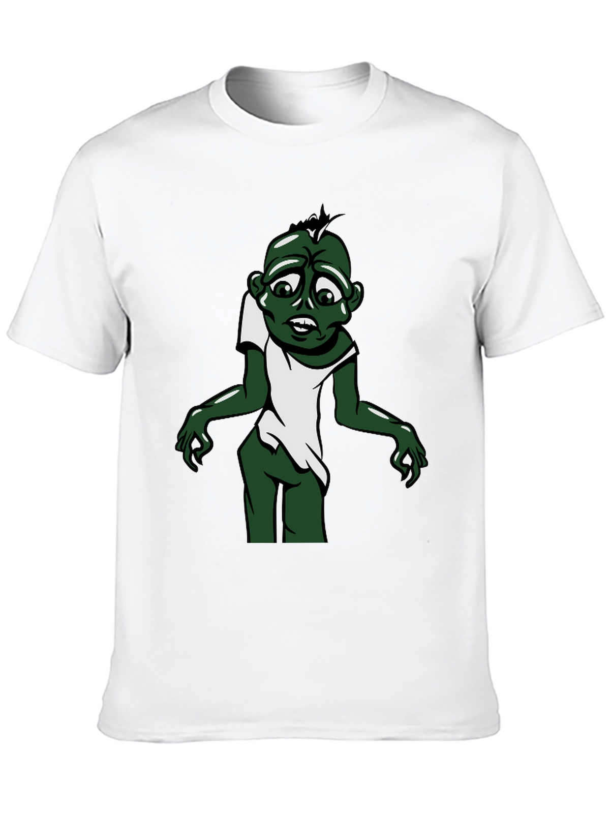Zombie Cartoon Graphic Tee - Black