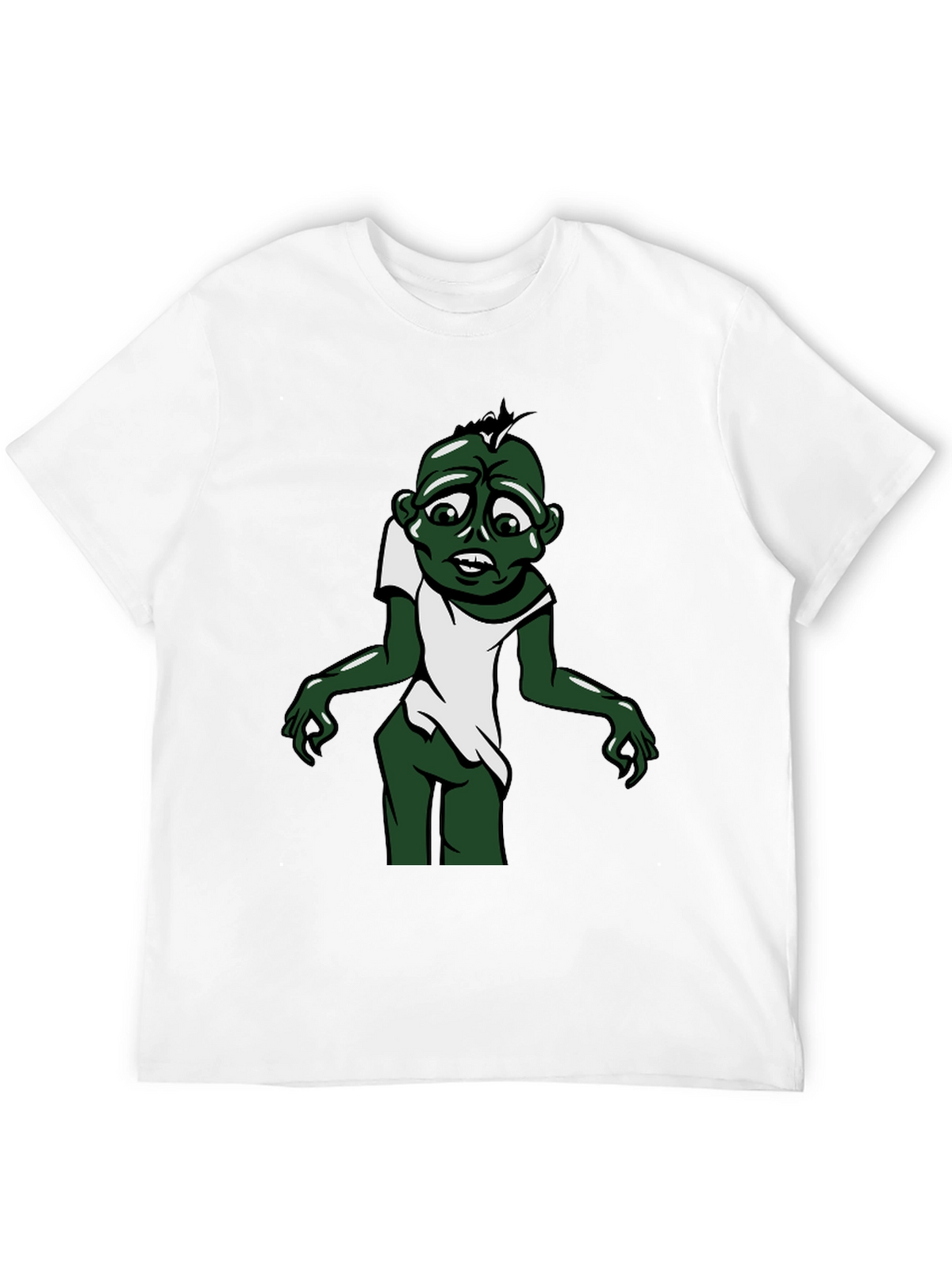 Zombie Cartoon Graphic Tee - Black