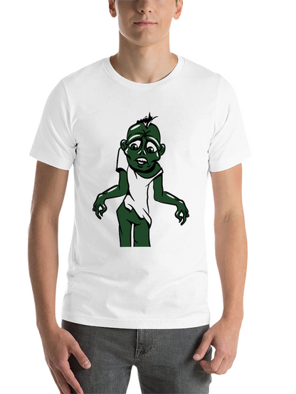 Zombie Cartoon Graphic Tee - Black