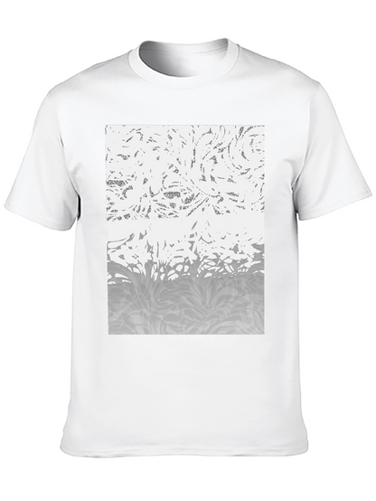 Abstract Pattern Black T-Shirt