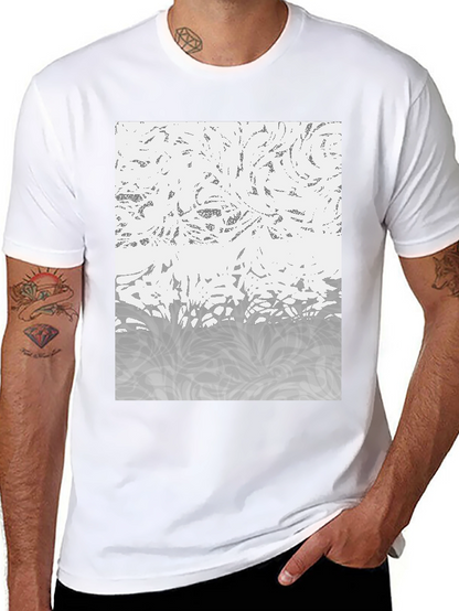 Abstract Pattern Black T-Shirt