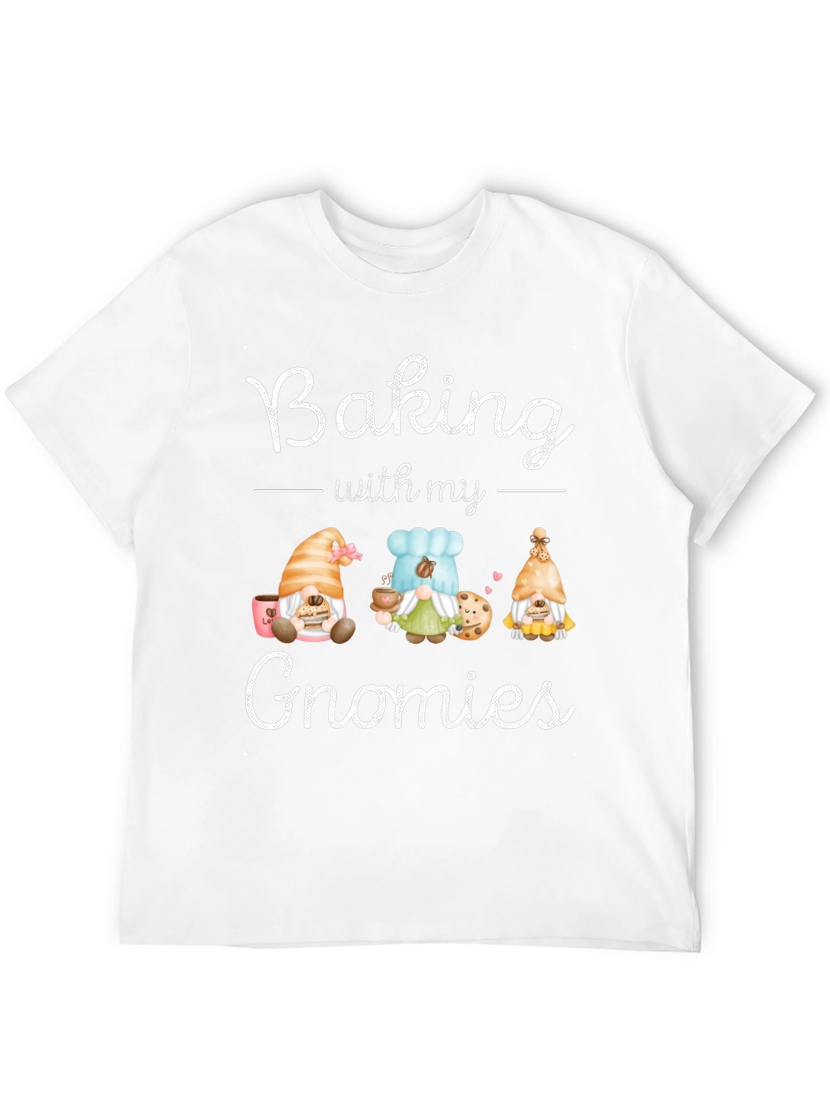 Baking with my Gnomies Black T-Shirt
