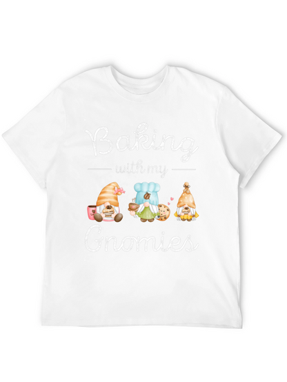 Baking with my Gnomies Black T-Shirt
