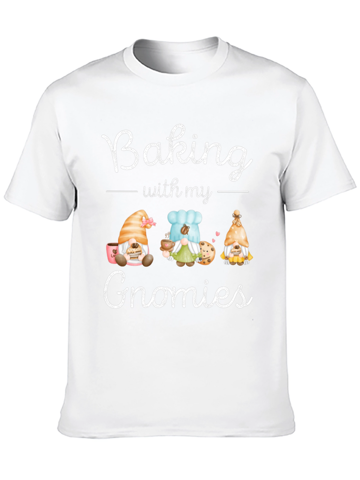 Baking with my Gnomies Black T-Shirt
