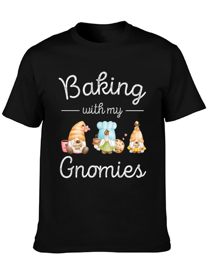 Baking with my Gnomies Black T-Shirt