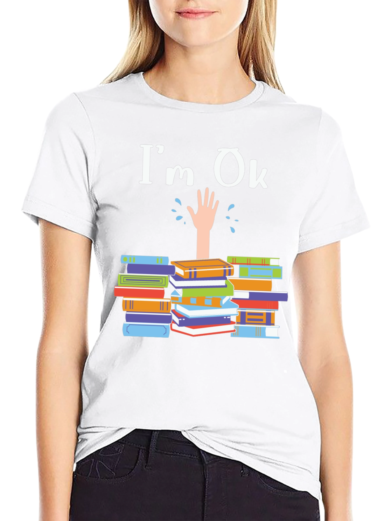 Im Ok Drowning in Books T-Shirt