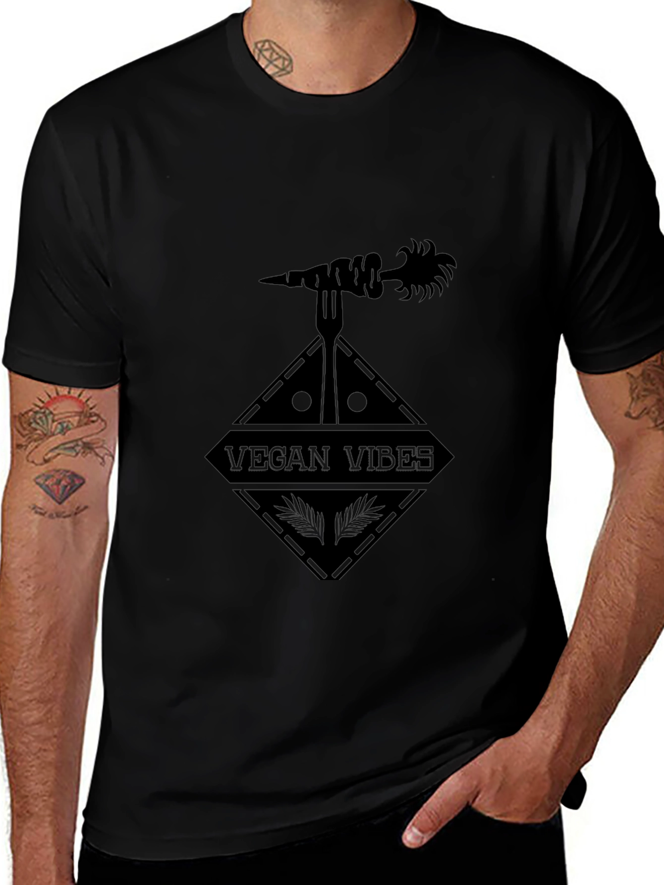 Vegan Vibes Black T-Shirt