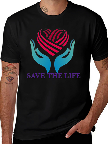 Save the Life T-Shirt - Heart Hands Graphic
