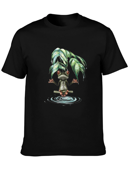 Zen Frog Meditation T-Shirt - Relax & Unwind