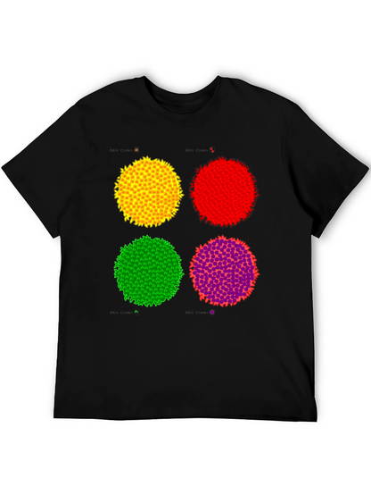 Abstract Circle Graphic Print Black Tee