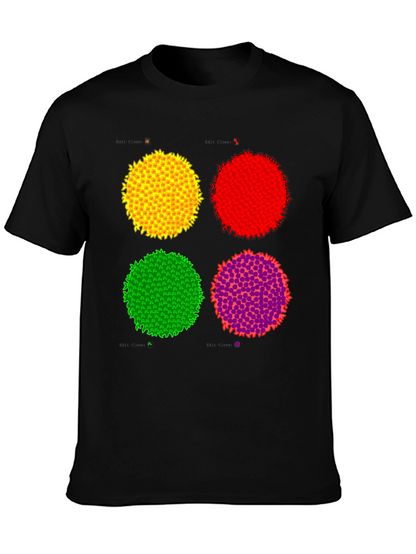 Abstract Circle Graphic Print Black Tee