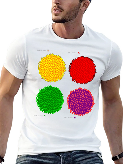 Abstract Circle Graphic Print Black Tee