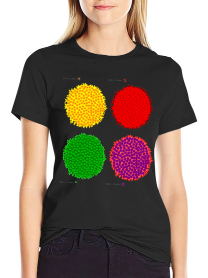 Abstract Circle Graphic Print Black Tee