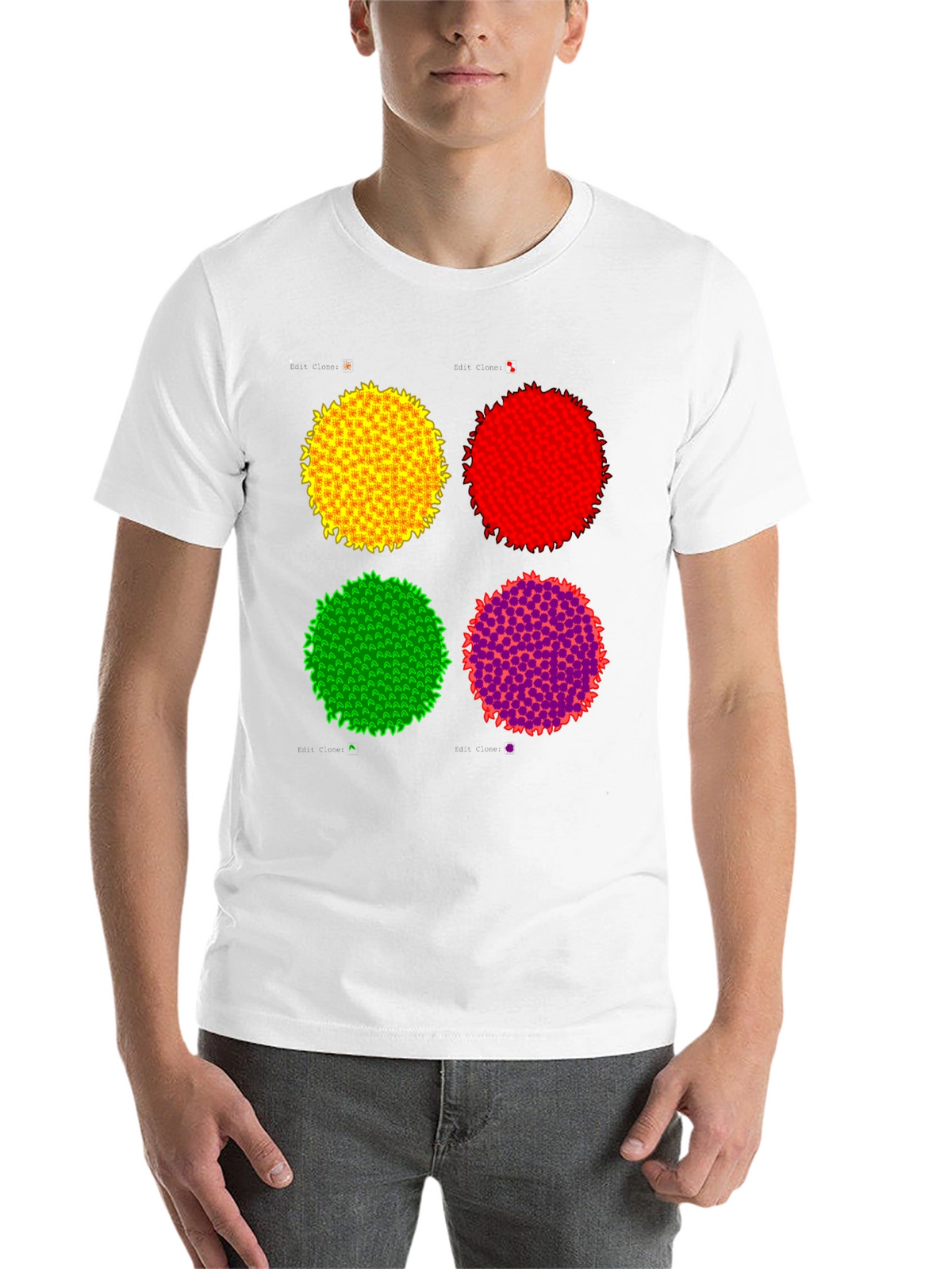 Abstract Circle Graphic Print Black Tee