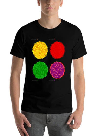 Abstract Circle Graphic Print Black Tee
