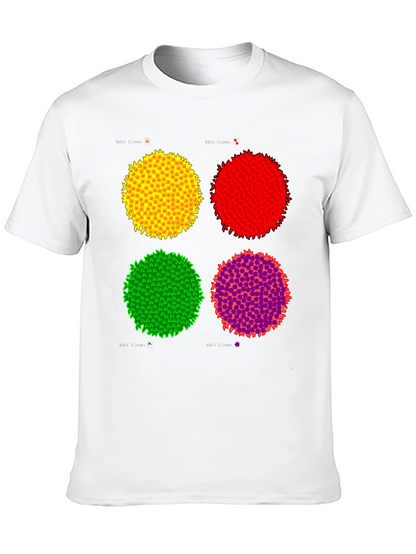 Abstract Circle Graphic Print Black Tee