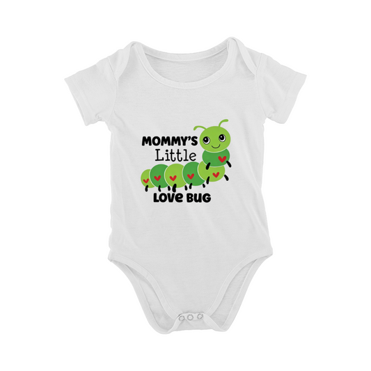 Mommy's Little Love Bug Caterpillar Graphic Baby Onesie, Sweet Infant Shower Gift Bodysuit