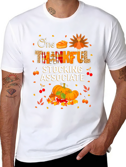 Thankful Stocking Associate Thanksgiving T-Shirt
