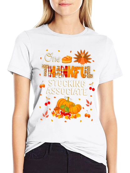 Thankful Stocking Associate Thanksgiving T-Shirt