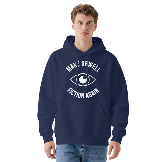 Make Orwell Fiction Again Dystopia Navy Hoodie