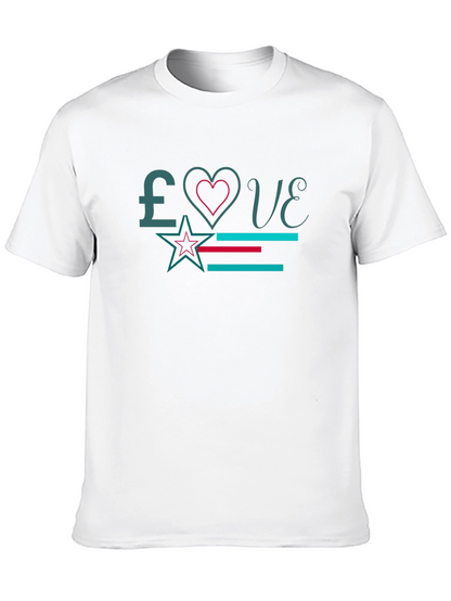 Love Graphic Print Black T-Shirt