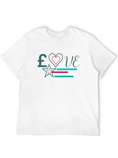 Love Graphic Print Black T-Shirt
