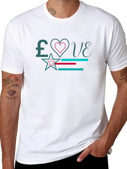 Love Graphic Print Black T-Shirt