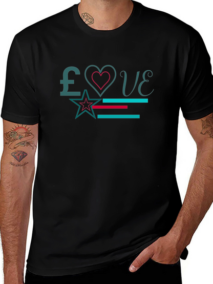 Love Graphic Print Black T-Shirt