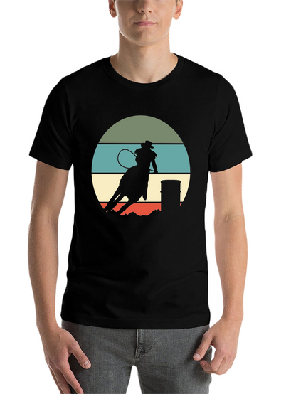 Retro Rodeo T-Shirt - Barrel Racing Design