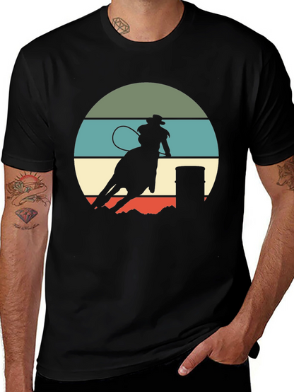 Retro Rodeo T-Shirt - Barrel Racing Design