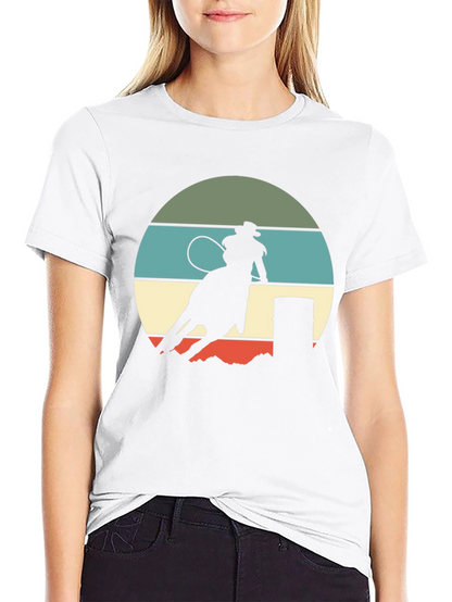 Retro Rodeo T-Shirt - Barrel Racing Design