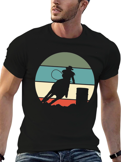 Retro Rodeo T-Shirt - Barrel Racing Design