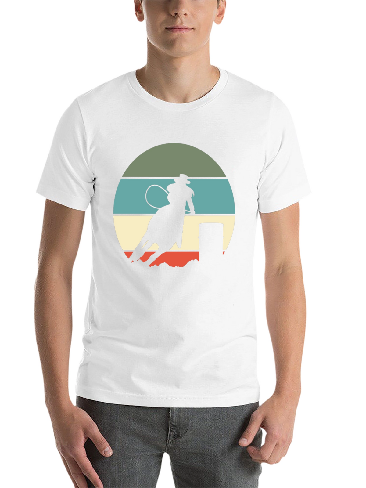 Retro Rodeo T-Shirt - Barrel Racing Design