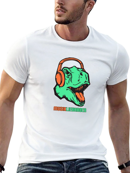 Dino Music Lover T-Shirt - Graphic Tee