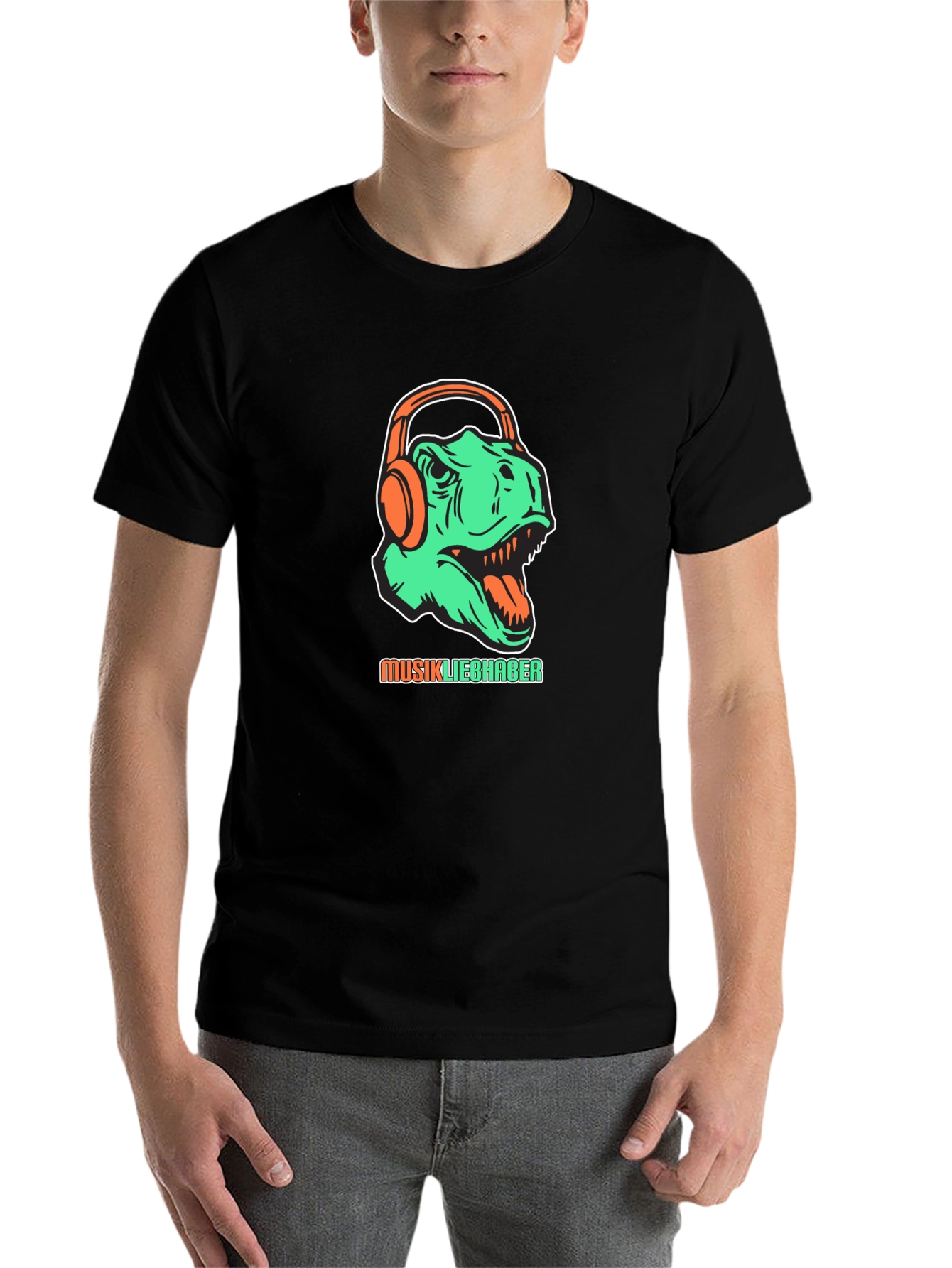 Dino Music Lover T-Shirt - Graphic Tee