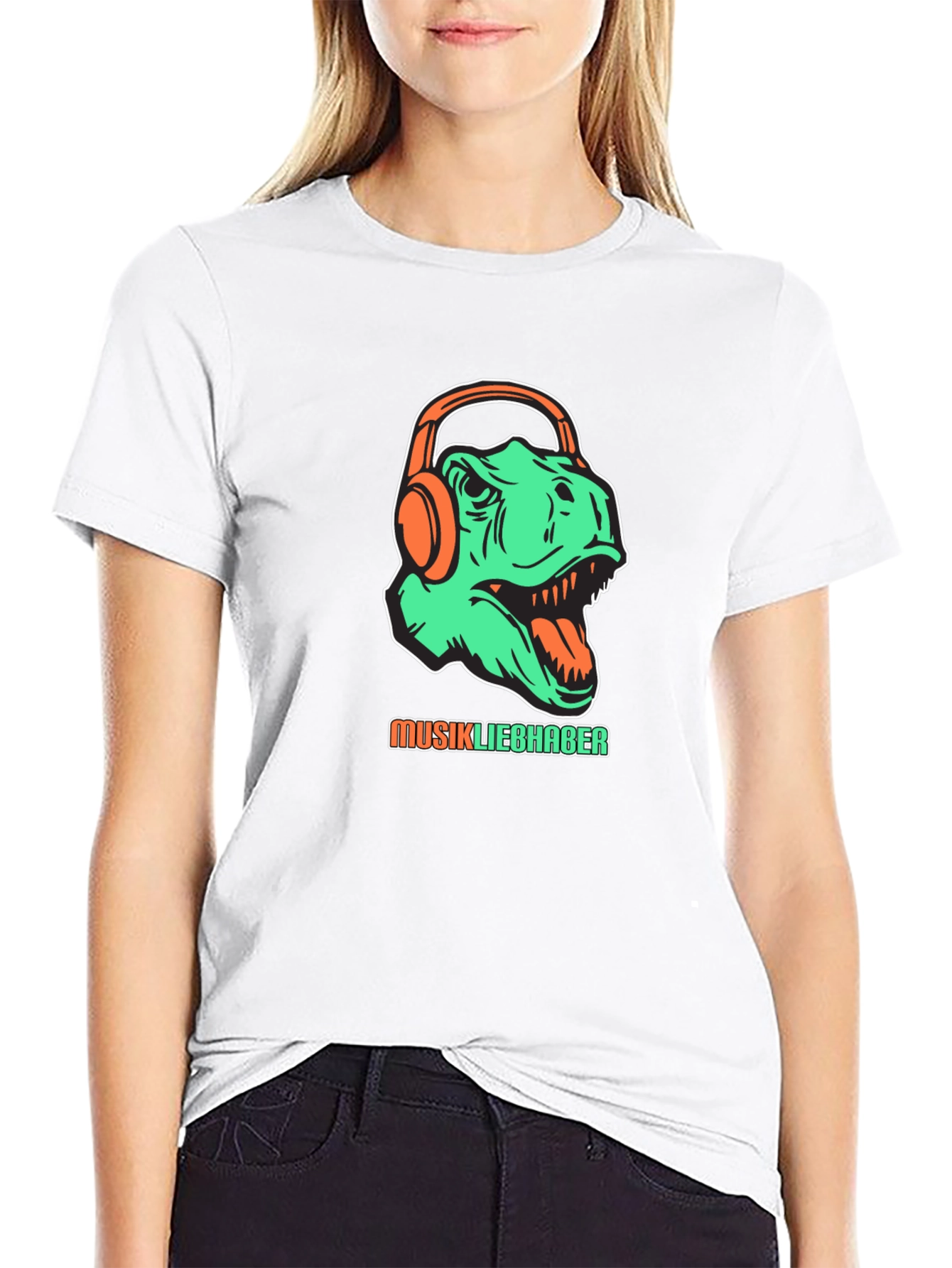 Dino Music Lover T-Shirt - Graphic Tee