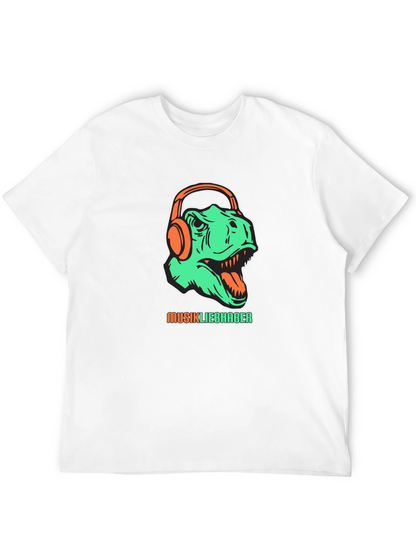 Dino Music Lover T-Shirt - Graphic Tee