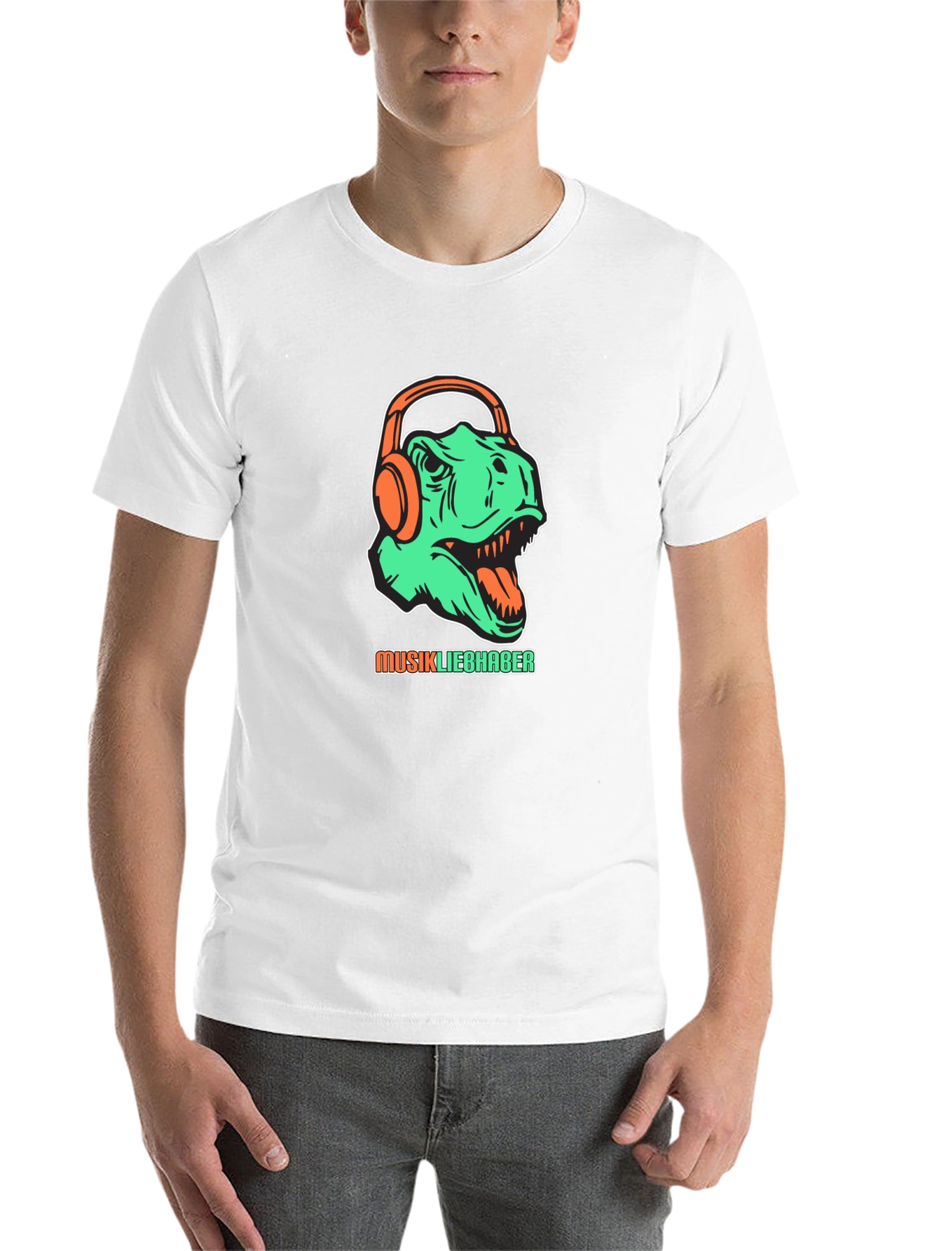 Dino Music Lover T-Shirt - Graphic Tee