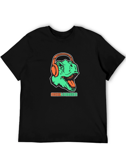 Dino Music Lover T-Shirt - Graphic Tee