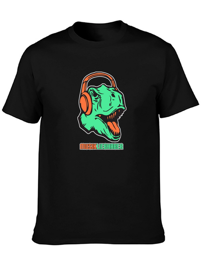 Dino Music Lover T-Shirt - Graphic Tee