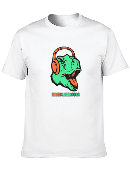 Dino Music Lover T-Shirt - Graphic Tee