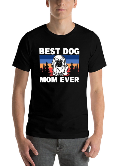 Best Dog Mom Ever T-Shirt - Cute Pekingese Design