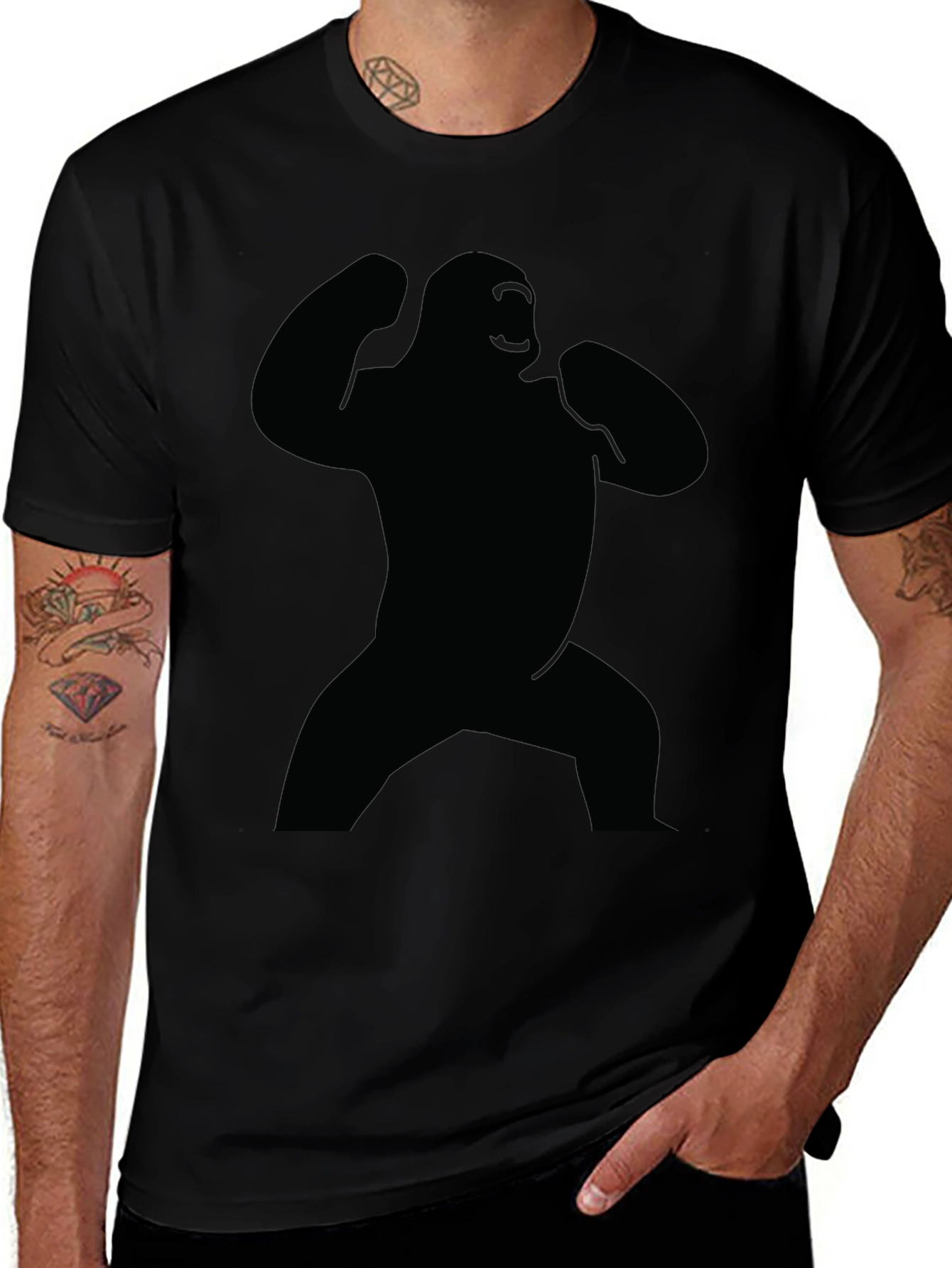 King Kong Silhouette Black T-Shirt