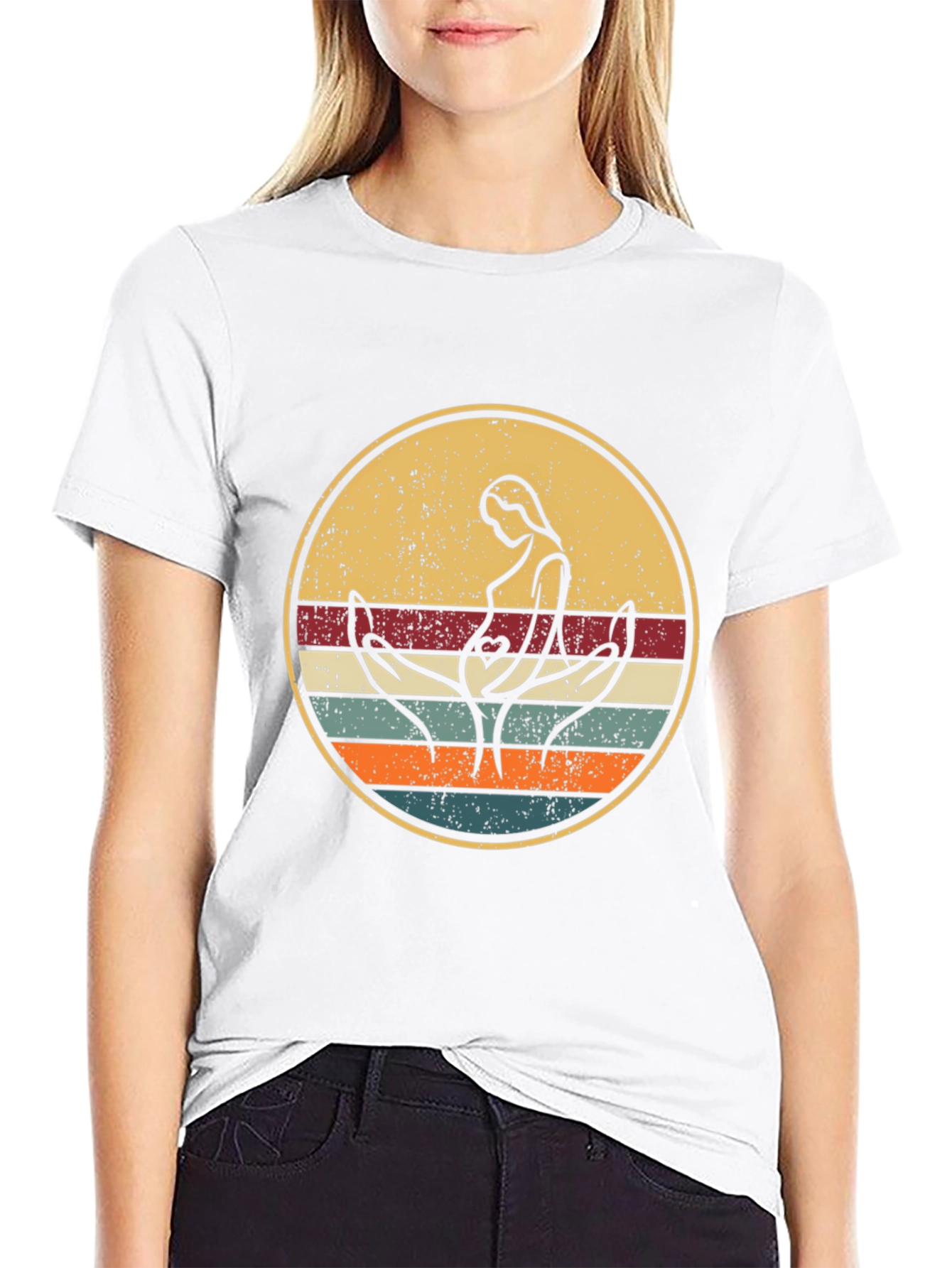 Retro Pregnancy Support T-Shirt
