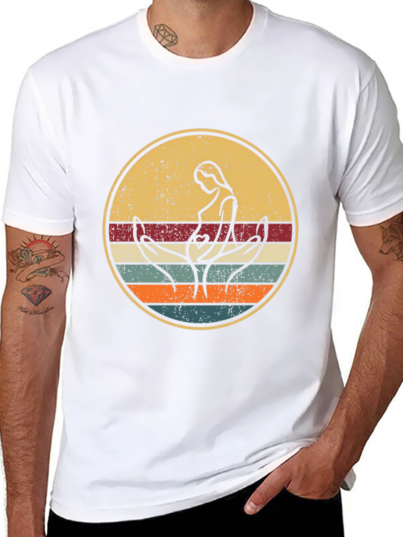 Retro Pregnancy Support T-Shirt
