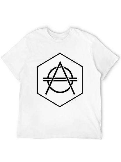 Geometric Hexagon Graphic Tee - Stylish Black T-Shirt