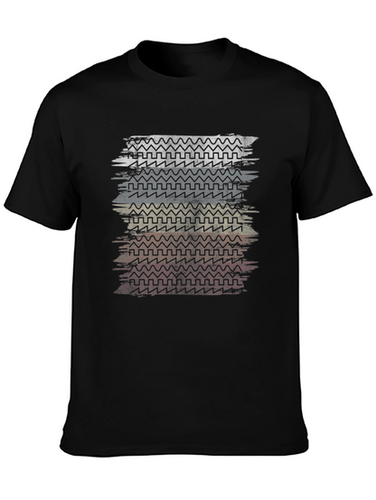 Retro Wave Pattern Mens T-Shirt