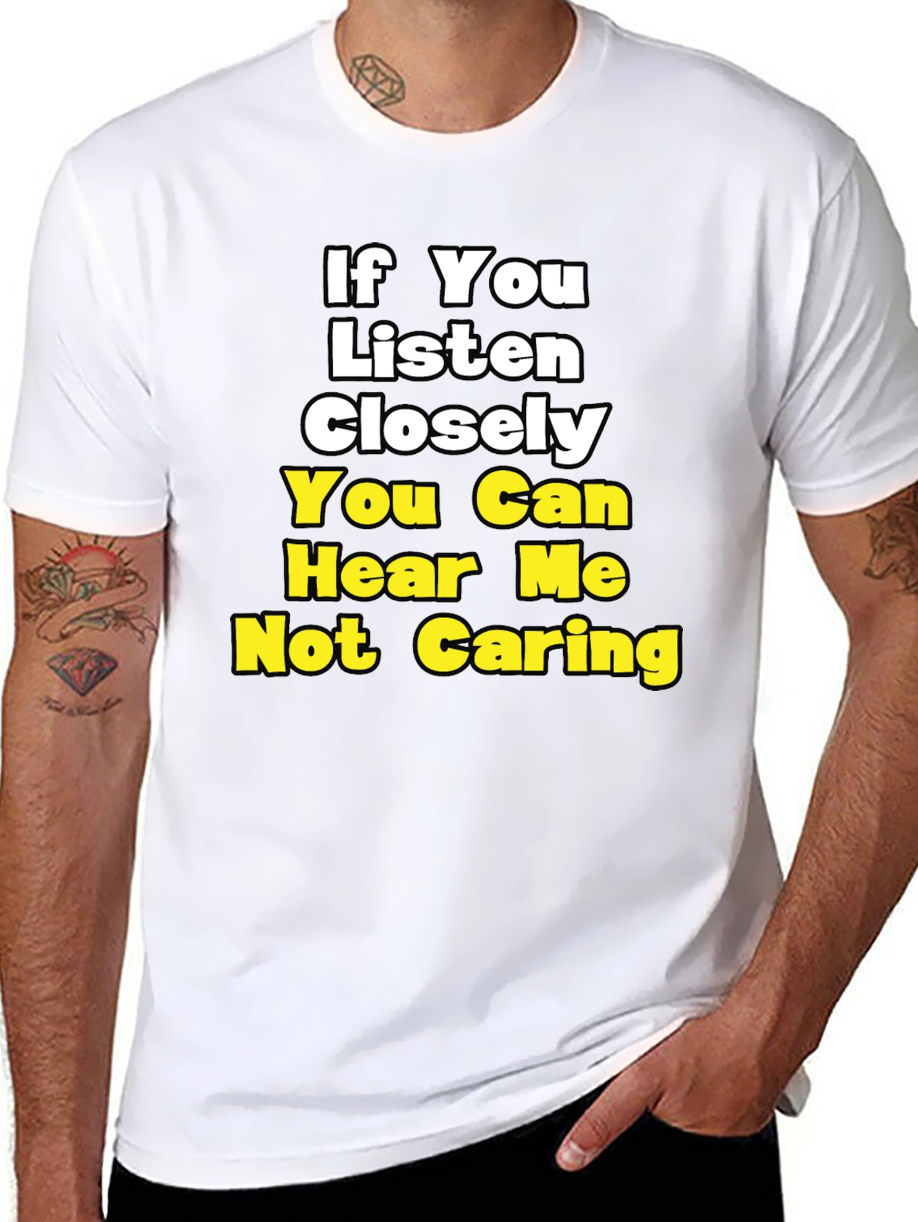 Funny Not Caring Graphic T-Shirt