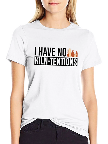 Pottery Humor T-Shirt - No Kiln-Tentions Graphic Tee